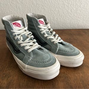 Blue green Sk8-Hi Vans
